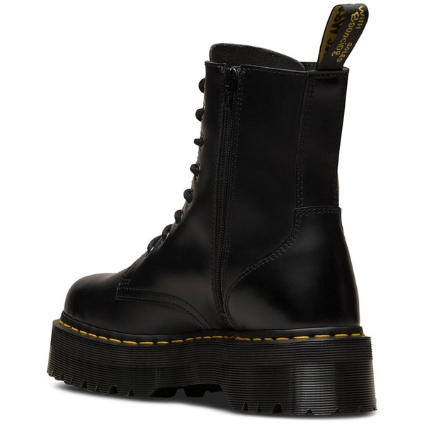 dr martens jadon womens platform punk boots blacks smooth polish