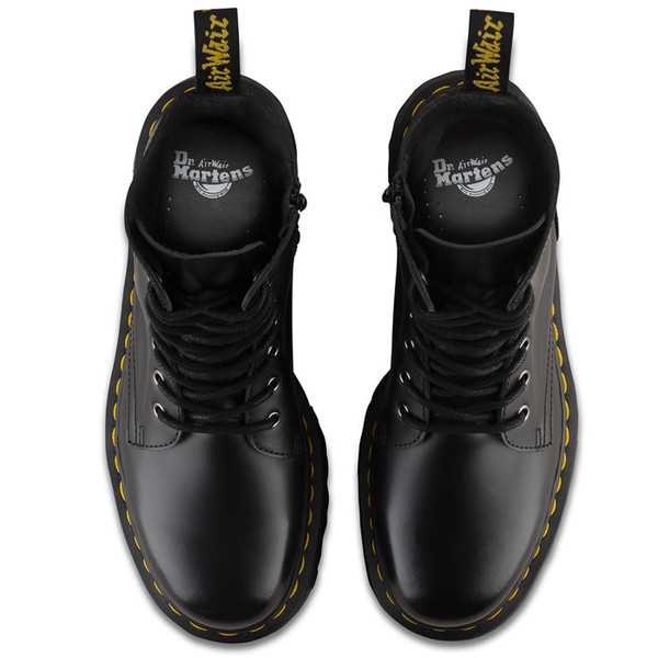 dr martens jadon womens platform punk boots blacks smooth polish