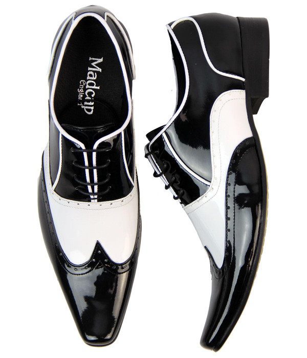 madcap england aijaz retro mod patent spatz shoes