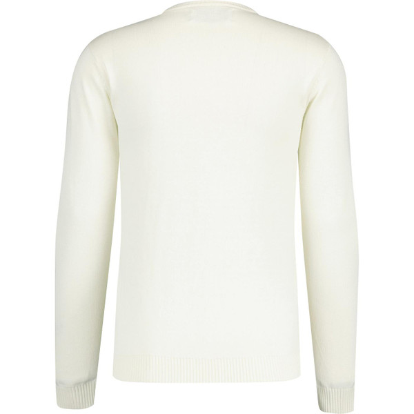 Madcap England MC01 Retro 60s Mod Twin Stripe Racing Jumper in Winter White with Red and Blue stripes