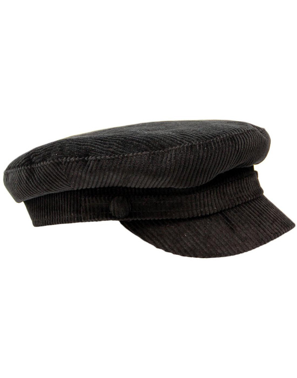 Madcap England Men's Mod Beatle John Lennon Hat in Black Corduroy