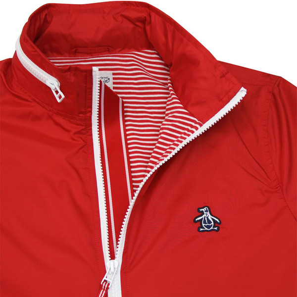 original penguin mens heritage zip windbreaker jacket red original penguin mens heritage zip windbreaker jacket red