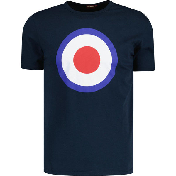 Merc Ticket Mod Target Retro 60s Men's T-Shirt in Navy