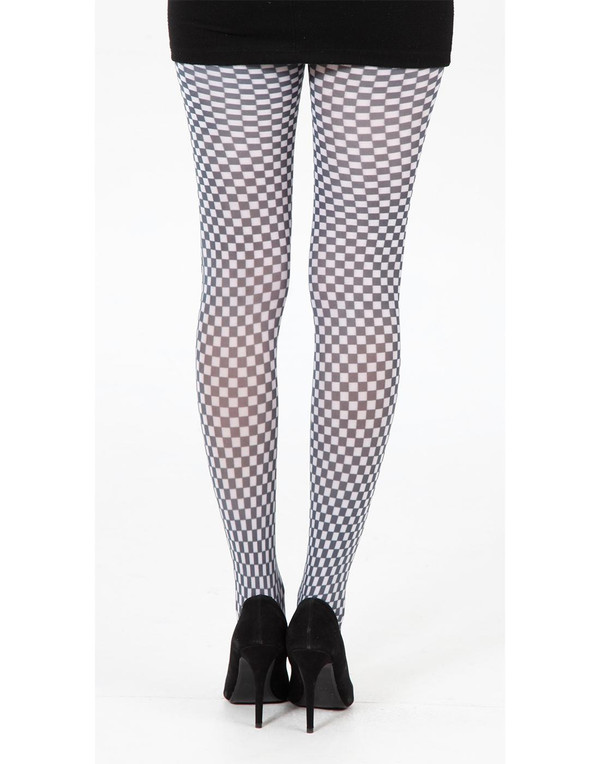 Pamela Mann Retro 60s Mod Gingham Print Tights