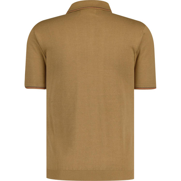 madcap england mens crawdaddy 1960s mod dash button through polo tshirt fall leaf