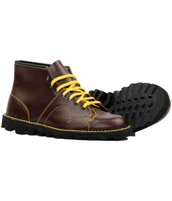 RETRO MOD 60s 70s MONKEY BOOTS OXBLOOD