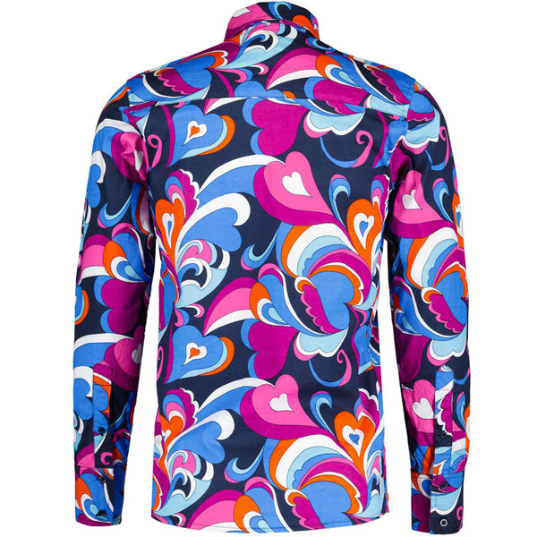 Madcap England Trip Paisley Surf 1960s Psychedelic Big Collar Shirt