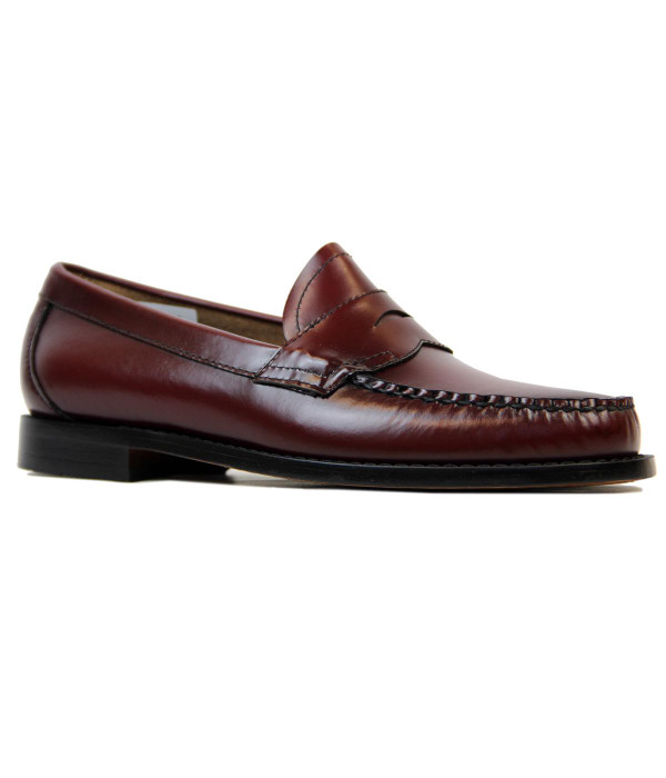 BASS WEEJUNS LOGAN RETRO MOD LOAFERS WINE