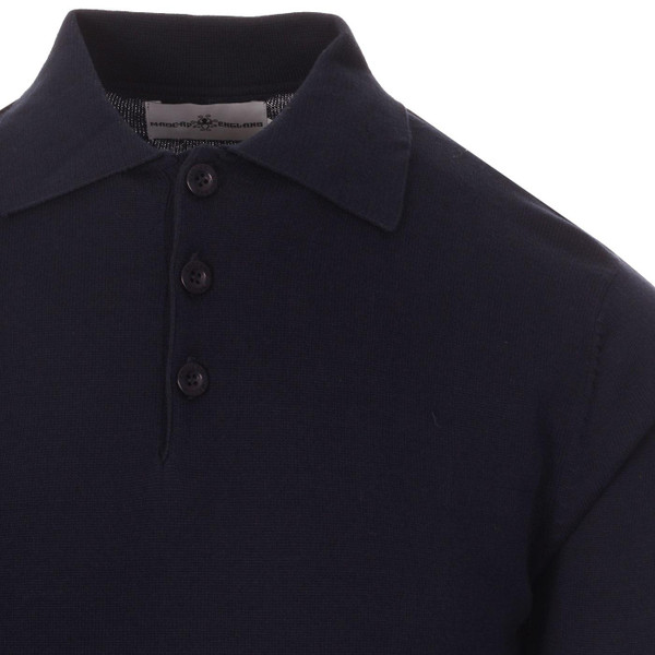 madcap england brando retro 60s mod knit polo navy