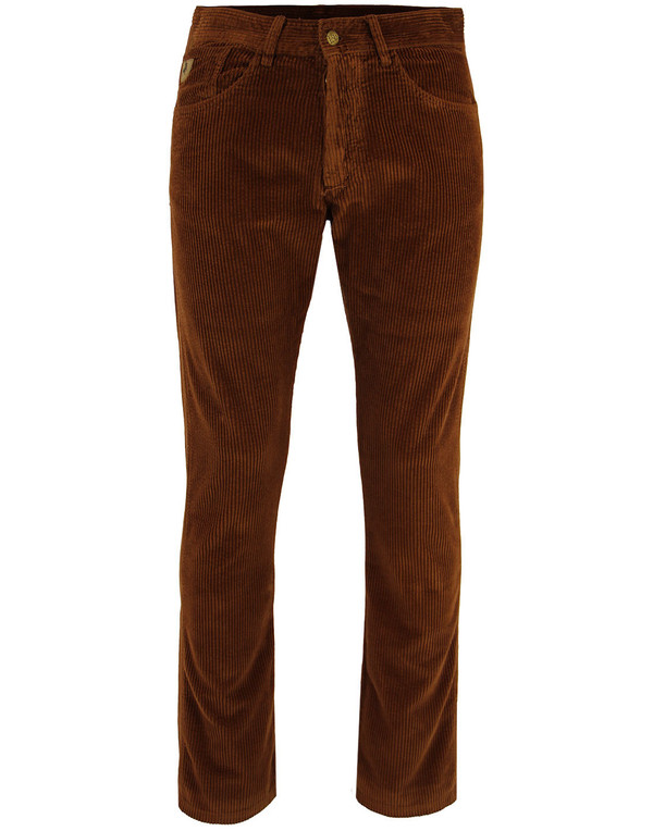 lois new dallas retro mod jumbo cord trousers tan