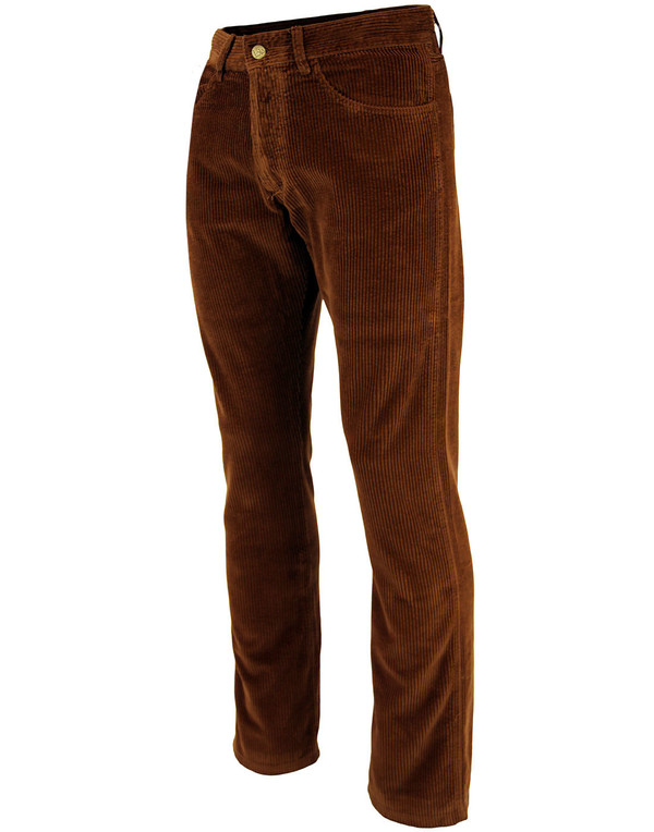 lois new dallas retro mod jumbo cord trousers tan