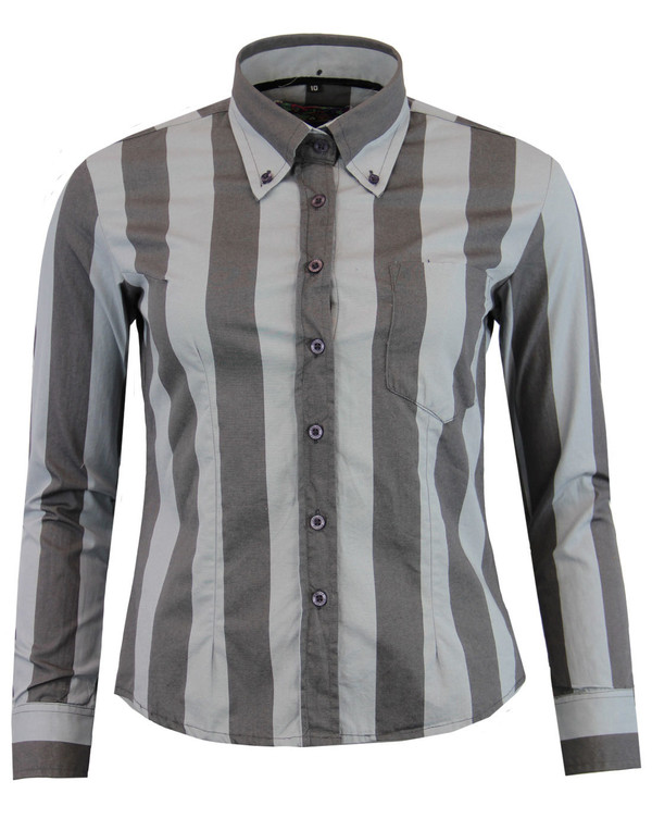 madcap england sunflower womens stripe shirt grey