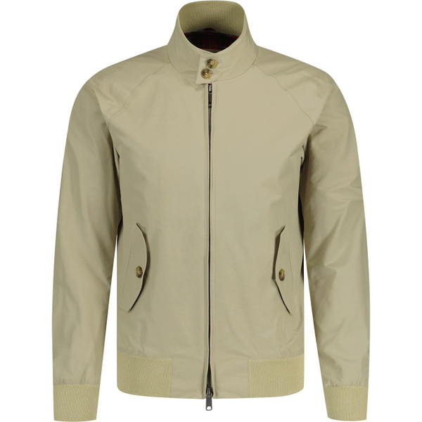 Collar fastened photo of Baracuta G9 Mens Mod Harrington Jacket in Natural