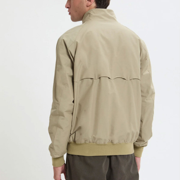 Back of man wearing Baracuta G9 Mens Mod Harrington Jacket in Natural