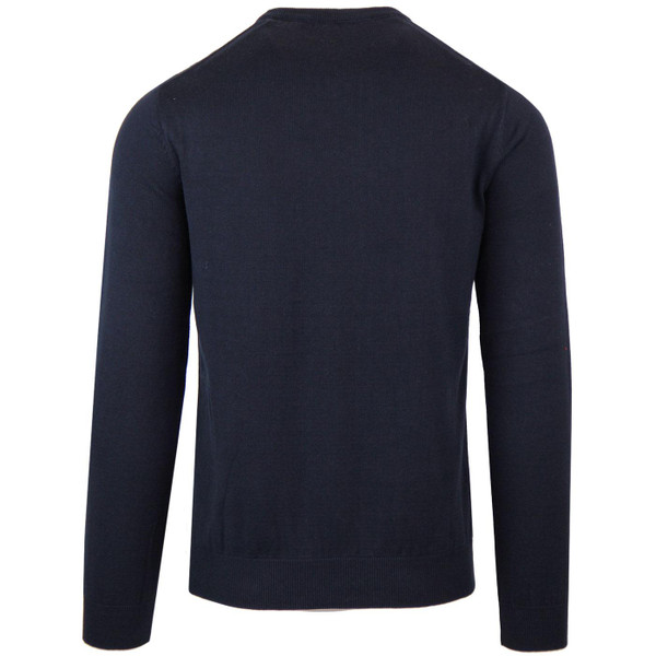 Merc Muswell Mens Mod Crew Neck Cable Knit Jumper in Navy Merc Muswell Mens Mod Crew Neck Cable Knit Jumper in Navy
