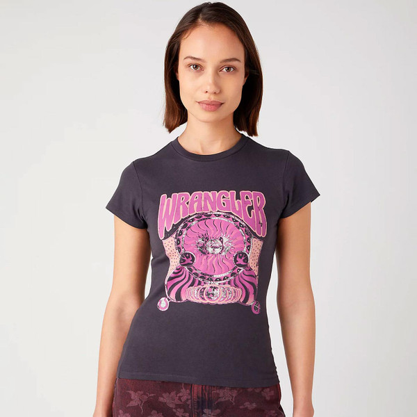 Wrangler Shrunken Band Tee in Faded Black 112343676 Wrangler Shrunken Band Tee in Faded Black 112343676