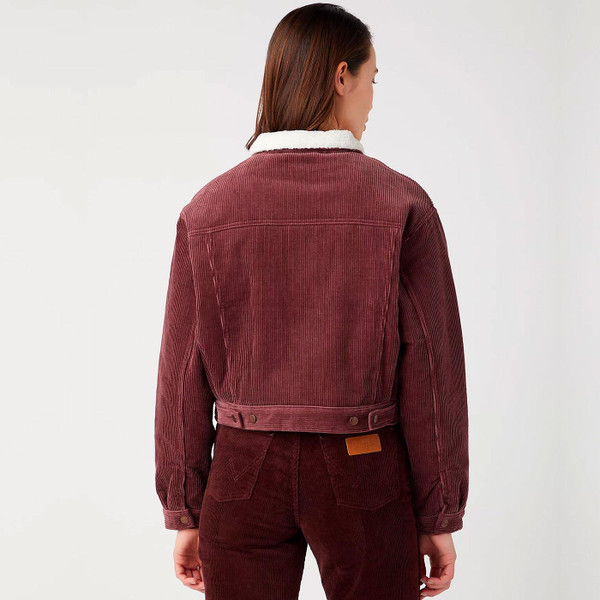 Wrangler Baby Cord Sherpa Jacket in Dahlia 112342723 Wrangler Baby Cord Sherpa Jacket in Dahlia 112342723