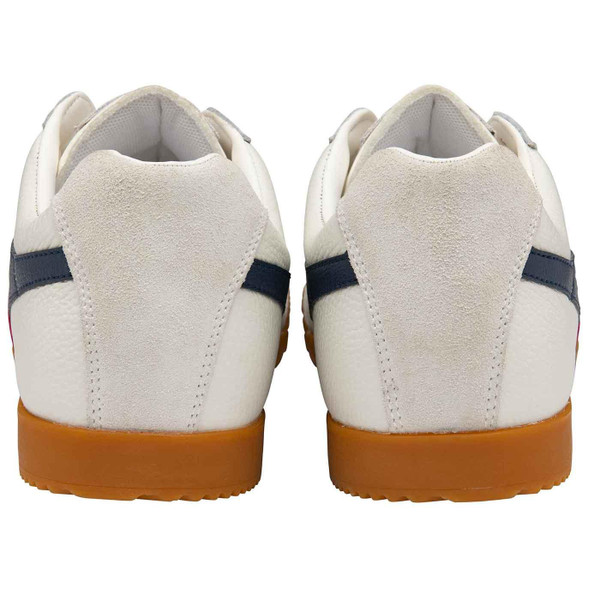 Gola Classics Harrier Leather Retro Trainers in White/Navy/Red CMB426XE