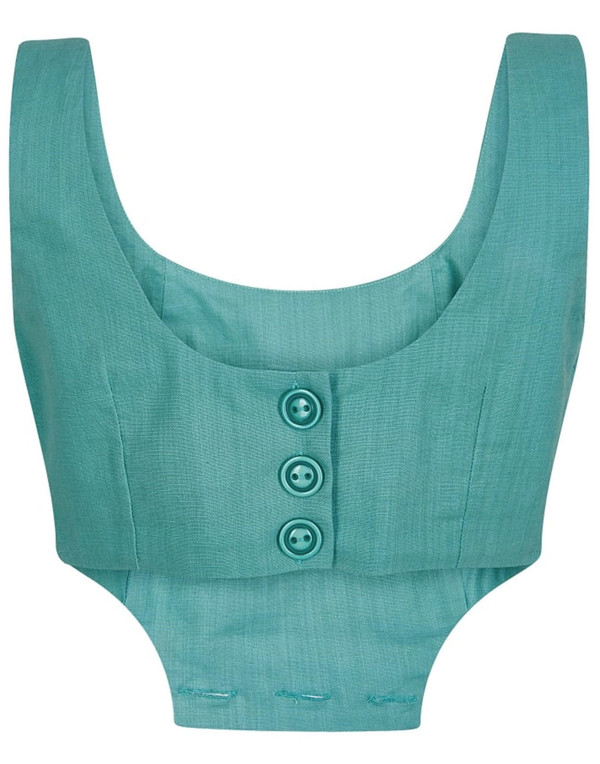 Collectif Retro 50s Pinafore 2 Piece Button Top