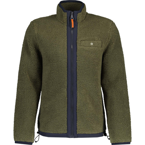 farah vintage mens pato full zip fleece jacket olive green