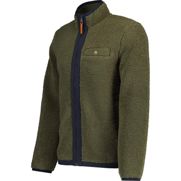 farah vintage mens pato full zip fleece jacket olive green