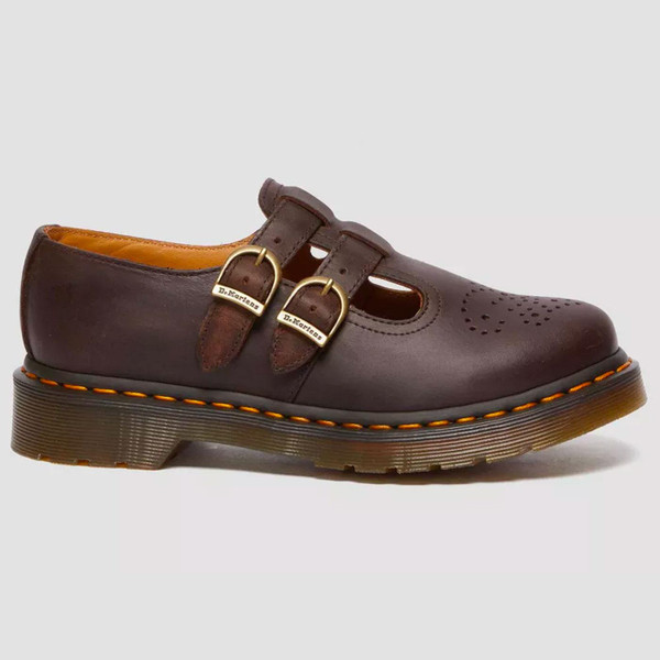 Dr Martens Women's 8065 Mary Jane Shoes in Crazy Horse Leather 30914201