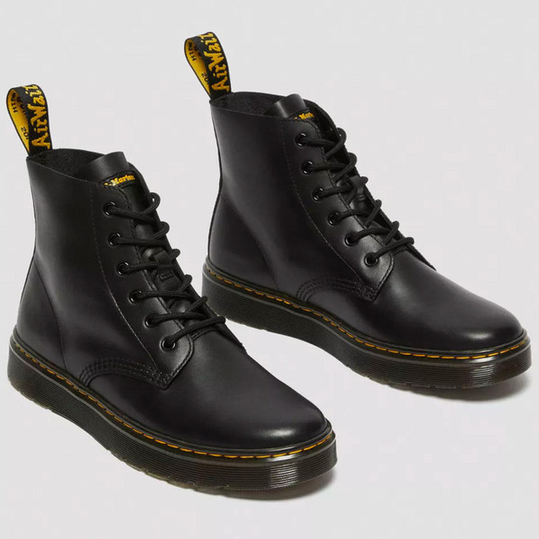 Dr Martens Thurston Retro Chukka Boots in Black Lusso Leather 27778001