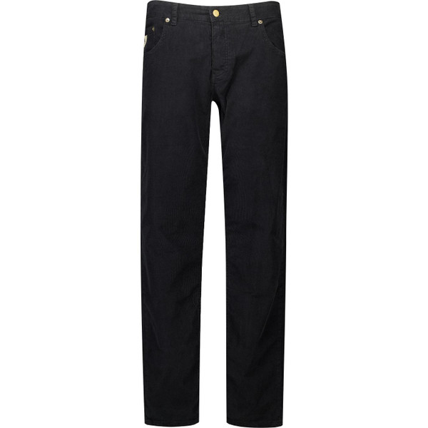 Lois Men's Sierra Mod 80s Casuals Needle Cord Tapered Leg Jeans in Black