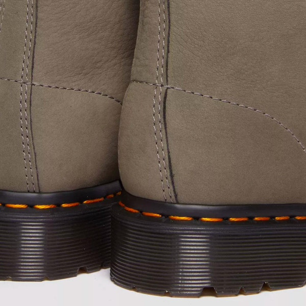 Dr Martens Retro 1460 Serena Faux Fur Lined Nubuck Lace Up Boots in Nickel Grey