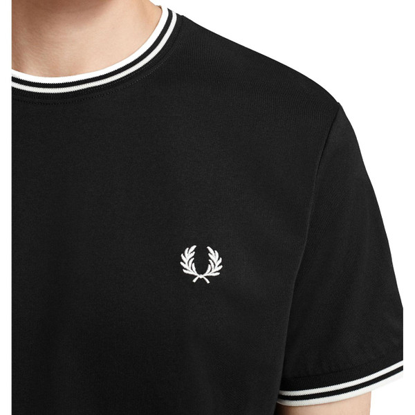 fred perry twin tipped crew neck t-shirt black	