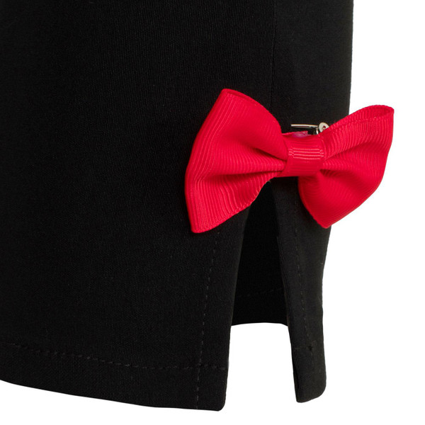 Hell Bunny H50282 Natalie Christmas Cropped Capris Trousers in Black