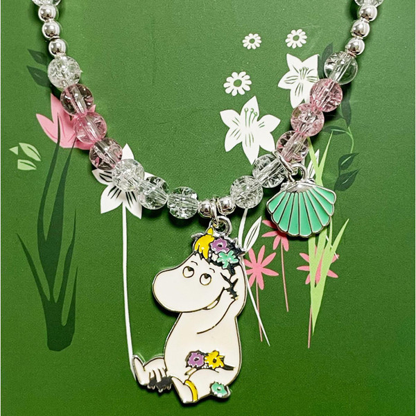 Moomin Snorkmaiden Enamel Necklace in White House of Disaster