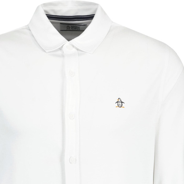 original penguin mens archive slim fit long sleeve shirt white