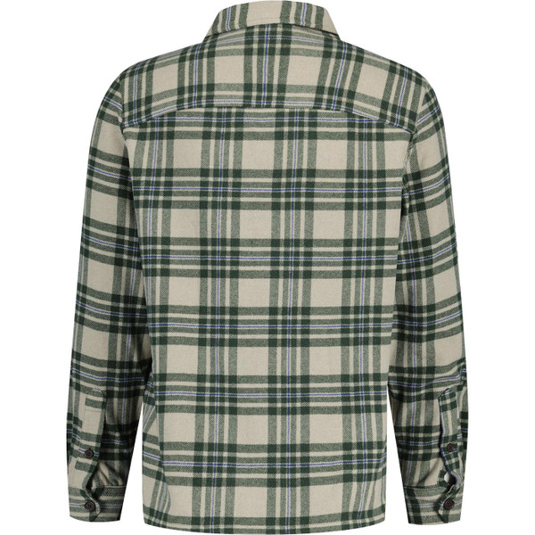 farah vintage mens torino wool blend retro check overshirt smoky brown