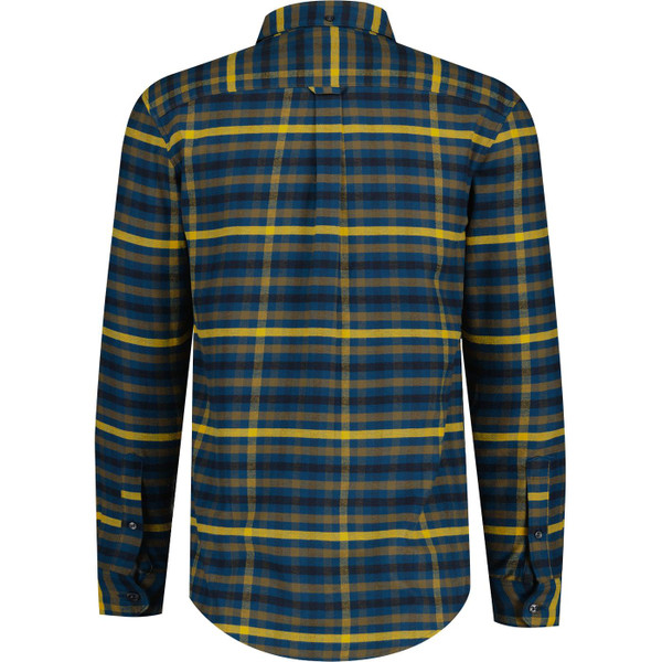 farah vintage mens chambers check long sleeve button down shirt sailor blue