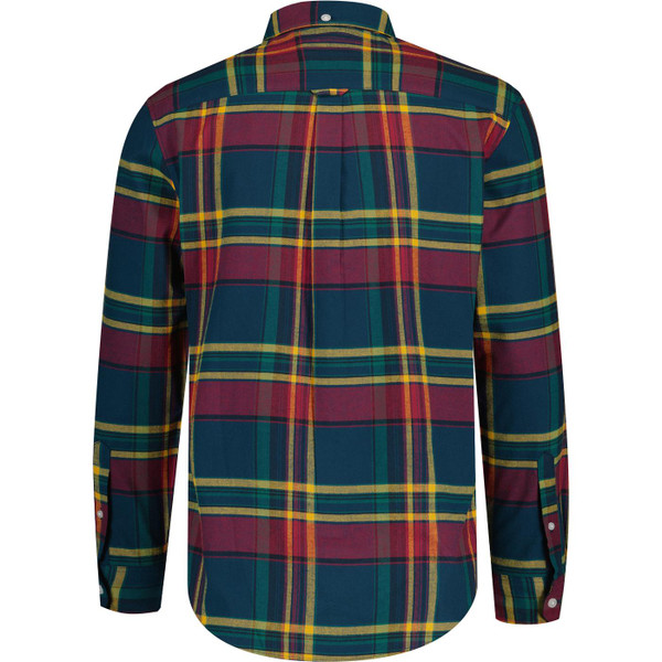 farah vintage mens giusto check button down long sleeve shirt sailor blue