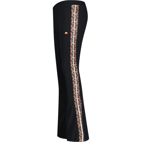 ellesse womens rosah leopard print side stripe flared legging black