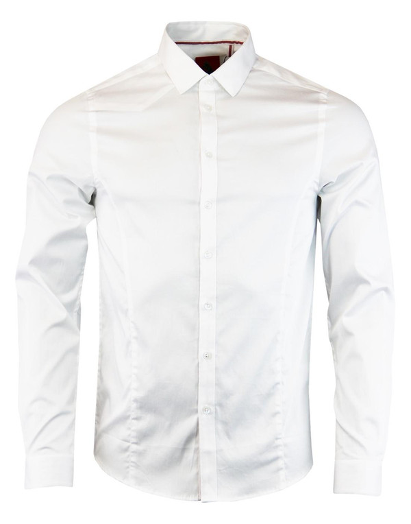 luke 1977 butchers pencil shirt white mod