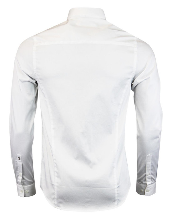 luke 1977 butchers pencil shirt white mod