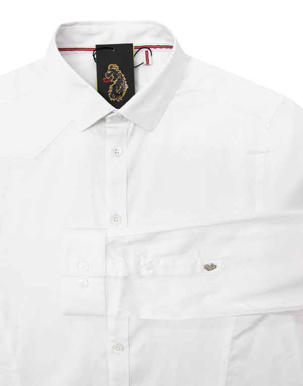 luke 1977 butchers pencil shirt white mod