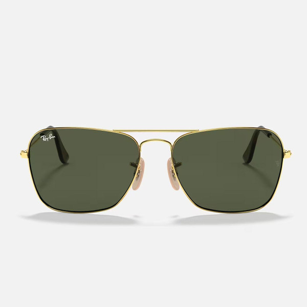 Ray-Ban Caravan Mod Sunglasses 0RB3136 181 Green Lens on Arista Gold