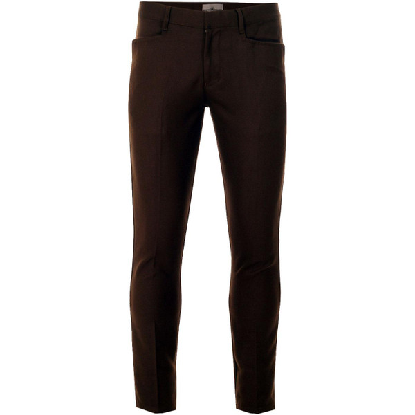 madcap england logan slim hopsack trousers brown