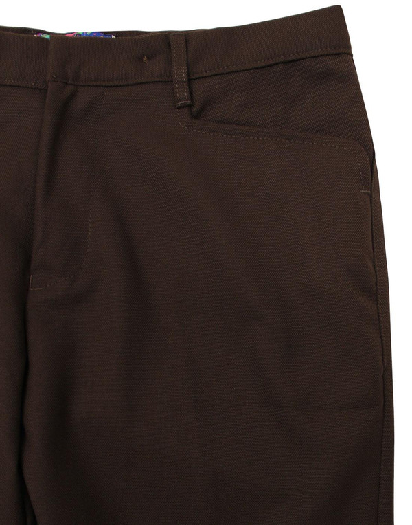 madcap england logan slim hopsack trousers brown