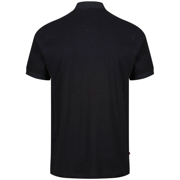 Luke Castleton Retro Racing Stripe Polo Shirt in Black