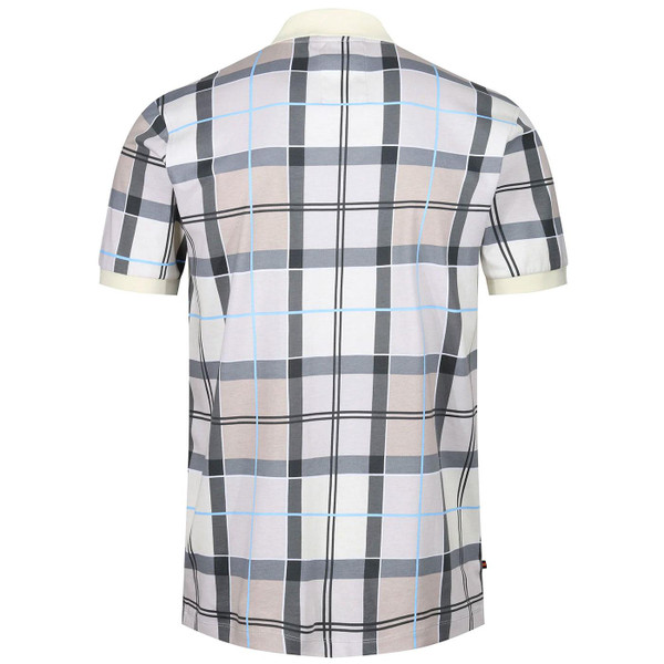 Luke Hadrians Mod Check Polo Shirt in Delacreme