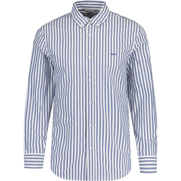 levis mens dean button down vertical stripe long sleeve shirt blue white levis mens dean button down vertical stripe long sleeve shirt blue white