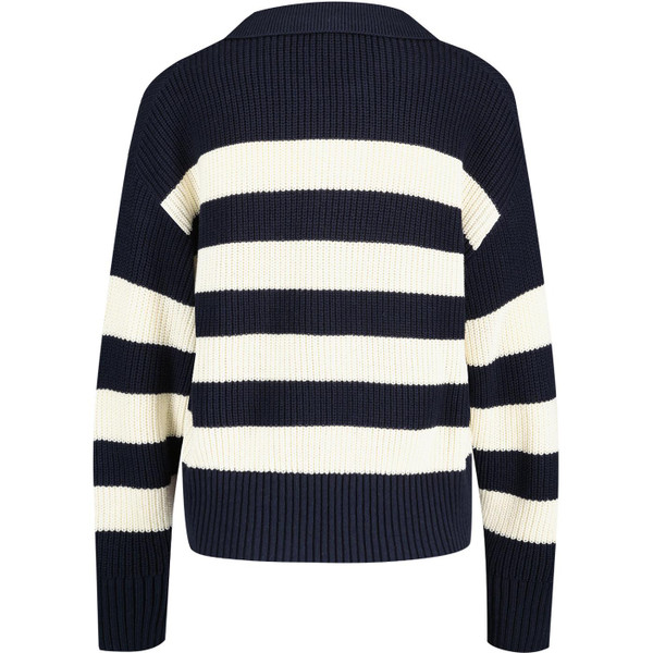 levis womens eve stripe v neck chunky knit sweater navy white