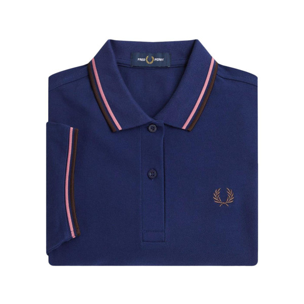 Fred Perry G3600 215 Twin Tipped Mod Polo Shirt in French Navy