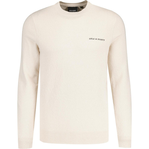 lyle and scott mens retro boucle knit crew neck jumper cove