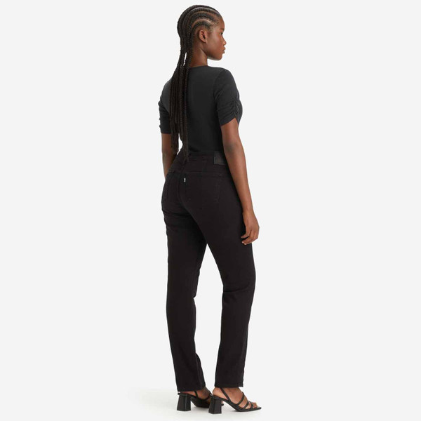 Levi's Womens 712 Slim Welt Pocket Jeans in Night Is Black
